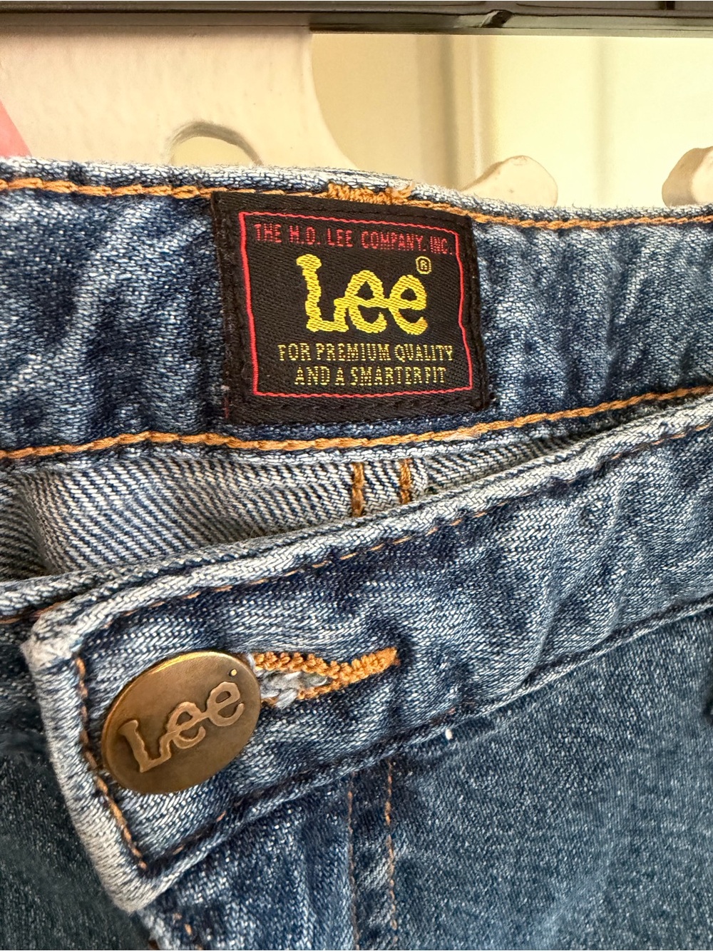 Lee High Rise Relaxed Wide Leg Jeans, size 30” waist